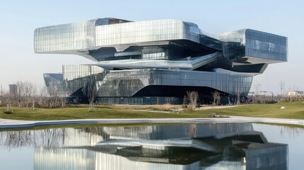 Modern Architecture Reflection in Urban Landscape