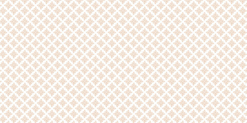Golden vector floral seamless pattern. Abstract luxury geometric ornamental texture with small flower silhouettes. Gold and white simple ornament in oriental style.	
