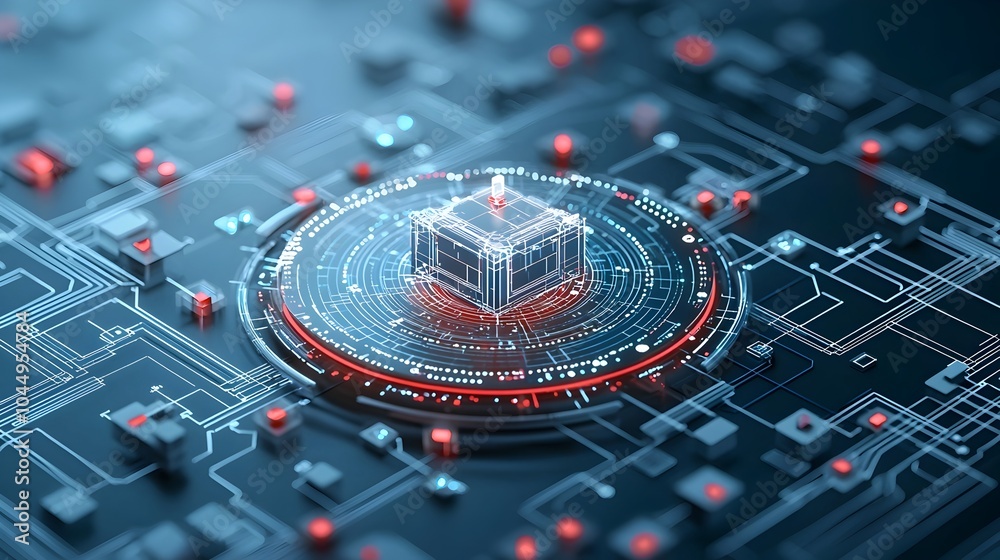 Poster Intricate polygonal 3D rendered backdrop with geometric patterns symbolizing the complexity and interconnectedness of advanced technology big data processing and computational systems