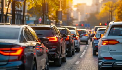 Traffic Congestion on City Street Generative AI