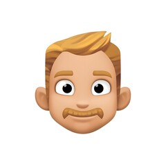 Fototapeta premium Man with mustache emoji 