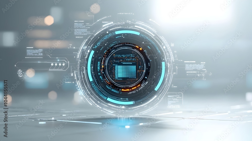 Poster Sleek and modern abstract polygonal tech design with complex and dynamic geometric shapes symbolizing the intersection of big data and futuristic technology in a stylized 3D rendered concept