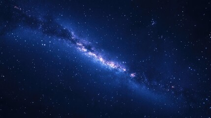 A stunning night sky with the Milky Way glowing and stars twinkling around, capturing the beauty and wonder of space