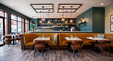 Casual eatery with contemporary decor background laid back eatery featuring contemporary decor and a relaxed vibe