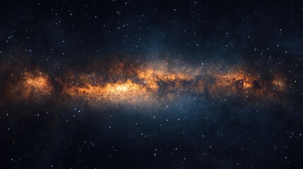 Fototapeta premium The glowing Milky Way stretches across a night sky filled with stars, symbolizing the endless wonder of the universe