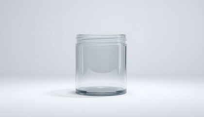 Blank transparent cosmetic packaging mockup, plastic container on empty background isolated with white highlights, png