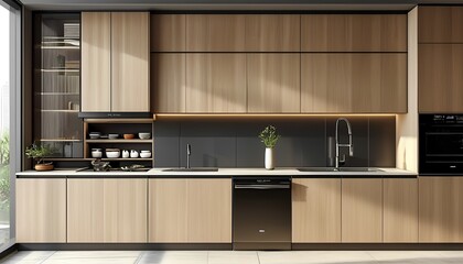 The modern style kitchen