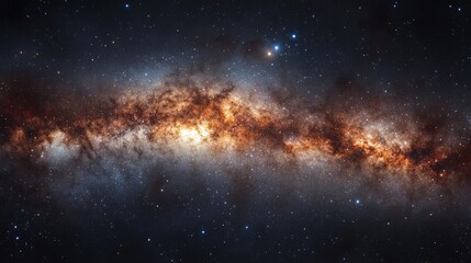 Fototapeta premium A radiant Milky Way illuminating a starry night sky, evoking a sense of wonder and cosmic beauty