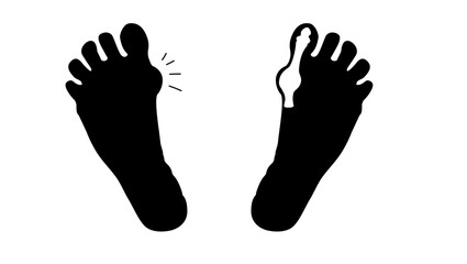 Emblem gout, black isolated silhouette