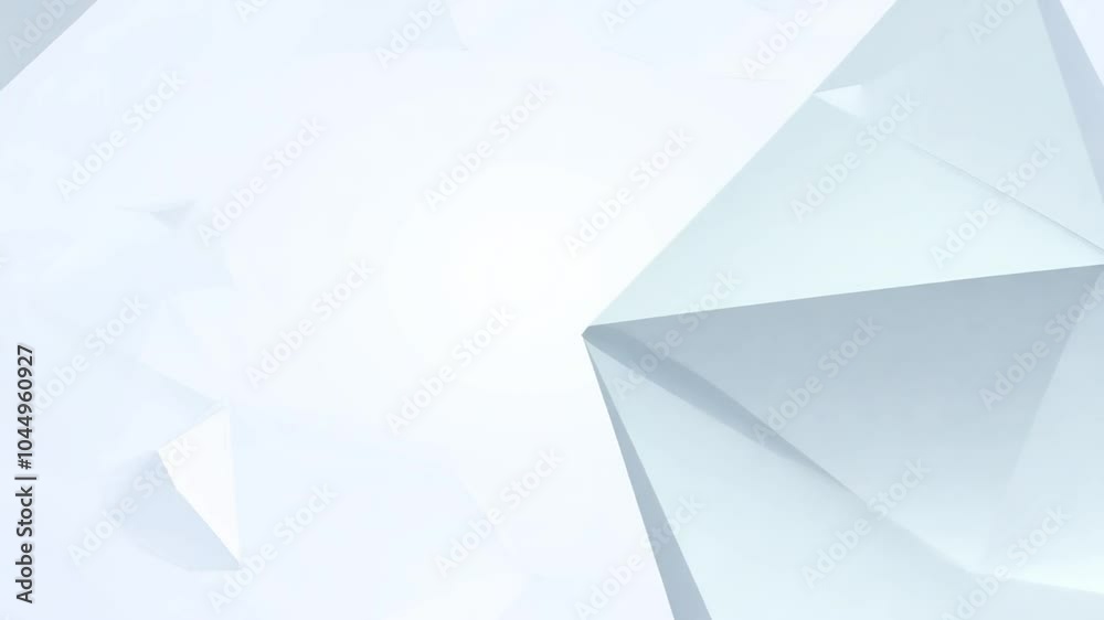 Wall mural white poly 9 background loop clean low corporate three-dimensional abstract advertisement architectu
