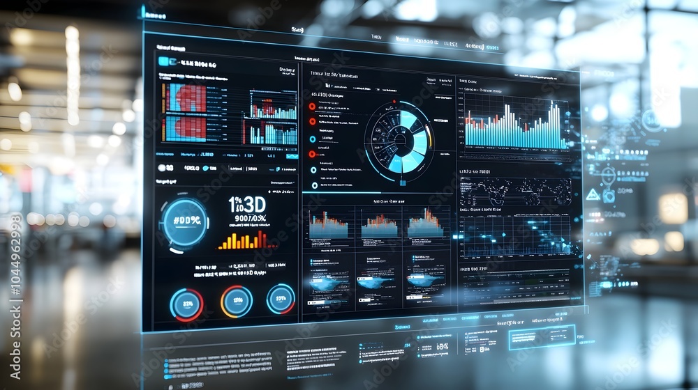 Poster Cutting Edge Business Dashboard for Insightful Data Visualization and Analytics A Sophisticated Virtual Platform Offering Real Time Insights and Intelligent Decision Making Support