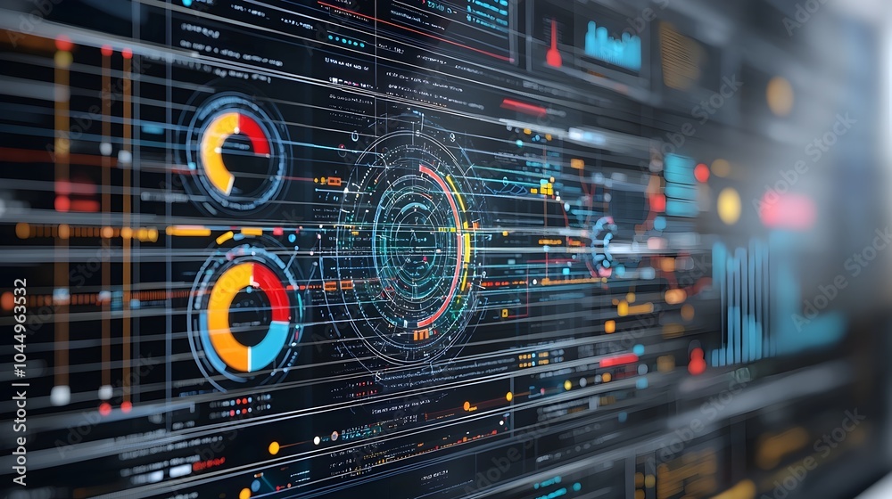 Aufkleber Innovative Virtual 3D Business Intelligence Platform Featuring Detailed Data Analytics and Dynamic Group Visualization Tools for Strategic Insights and Informed Decision Making