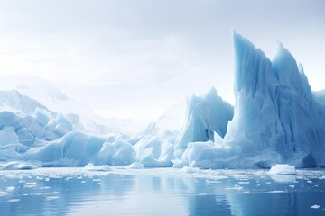 Blue ice cliff landscape mountain outdoors.