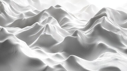 Obraz premium An elegant white and light grey backdrop featuring gentle flowing lines and intricate textures, creating a sophisticated canvas for tech-related branding and designs.