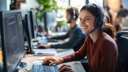 Customer support, showcasing professional interactions and assistance provided to customers in need of help or guidance