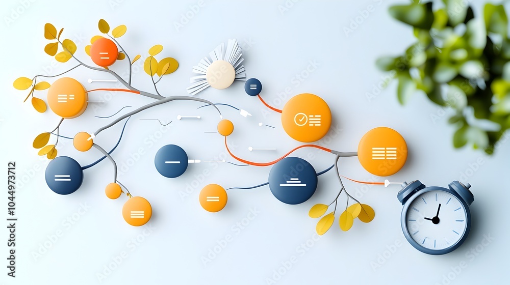 Aufkleber visually stunning infographic depicting the systematic workflow teamwork and resource management cru