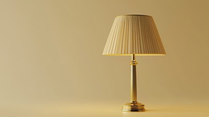 Elegant Gold Table Lamp with Pleated Shade