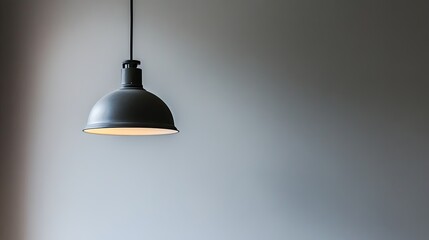 Modern Industrial Hanging Lamp on Plain Wall