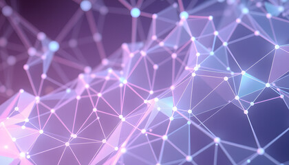 Light Abstract Polygon Mesh Background.