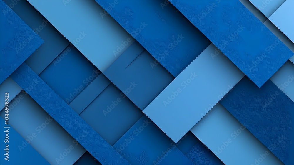 Aufkleber Minimalist abstract design with modern blue geometric shapes gradient transitions and subtle shadows for technology driven concepts digital graphics web design app interfaces