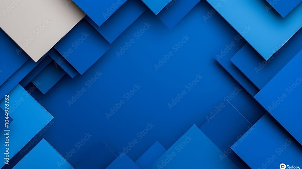 Poster Sleek and modern blue gradient abstract background with geometric shapes forms and shadows  Minimalist design perfect for futuristic technology digital and contemporary themes