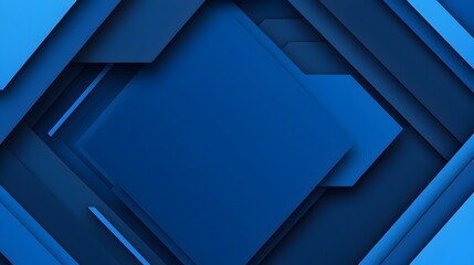 Minimalist geometric design with blue gradient shapes and shadows creating an abstract futuristic background perfect for technology related art and creative projects