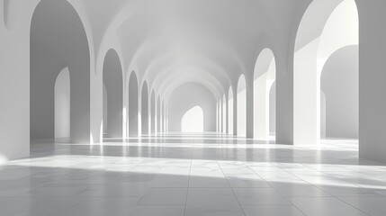 Fototapeta premium Smooth white background with even lighting and no texture, perfect for minimalist branding or digital applications.