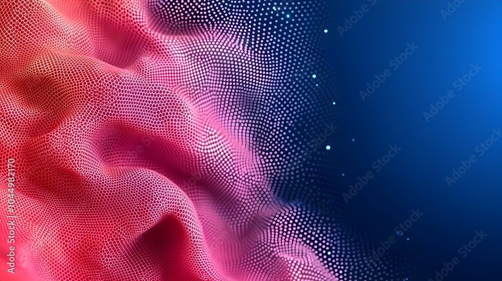 Poster Shimmering Geometric Mosaic Abstract Digital Art Design with Vibrant Prismatic Gradient Effects Ideal for Tech Oriented Visuals and Landing Pages