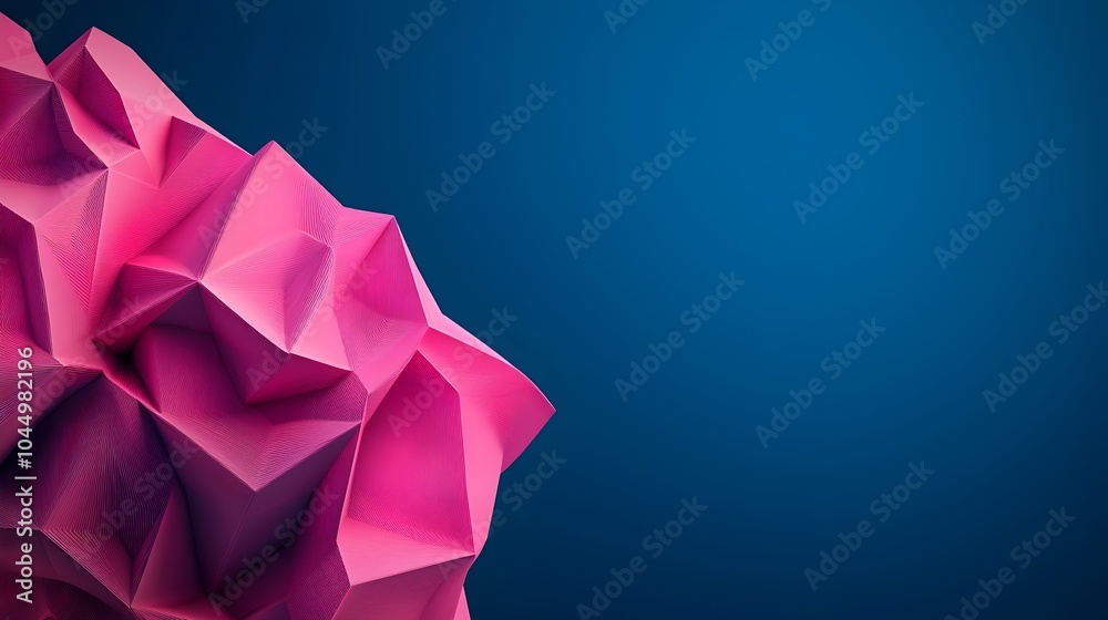 Poster Sparkling Polygonal Mesh Abstract 3D Digital Background   Perfect for Futuristic Tech Concepts Landing Page Designs and Innovative Digital Presentations