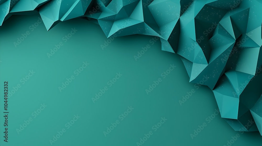Aufkleber Captivating 3D polygonal mesh backdrop with dazzling sparkly effects ideal for creating mesmerizing digital landing pages modern websites and high tech design projects