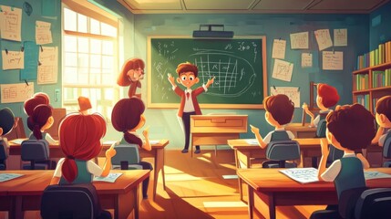 Obraz premium Knowledge is the Best Valentine: A Classroom Full of Love for Learning 