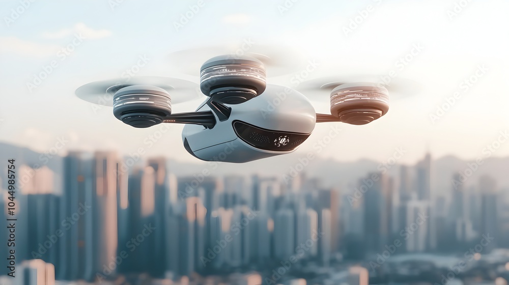 Poster sleek and innovative zero emission ev concept with a striking drone like silhouette advanced ai powe