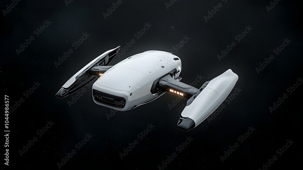 Poster Sleek and lightweight delivery drone with powerful propulsion and smart navigation transporting goods and packages in a futuristic digital world of progress and innovation