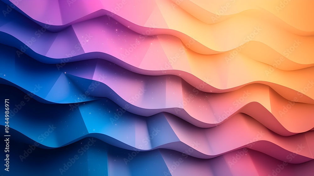Poster A dynamic and captivating futuristic backdrop featuring an intricate arrangement of three dimensional shapes vibrant gradient color accents
