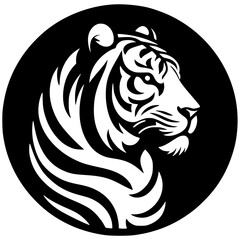 Tiger zodiac symbol silhouette