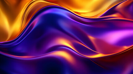 Fototapeta premium Abstract Background with Purple and Gold Waves