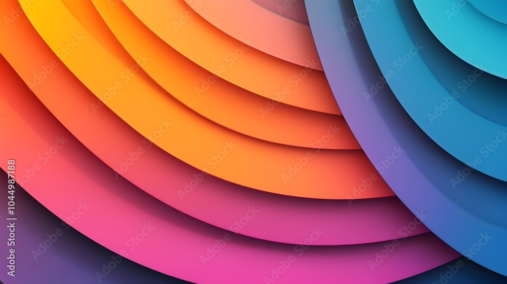 Poster Captivating futuristic sci fi backdrop featuring interlocking 3D shapes in vibrant gradient colors with glowing light accents creating a mesmerizing and visionary digital art aesthetic
