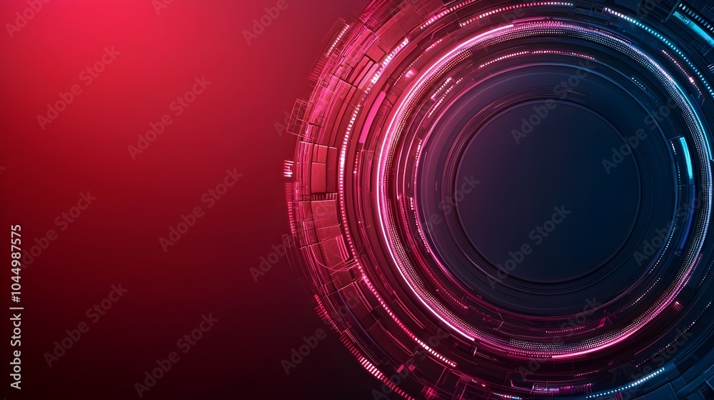 Poster Mesmerizing sci fi abstract background featuring intricate geometric designs vibrant neon lighting and dynamic digital waveforms creating a futuristic and immersive digital environment