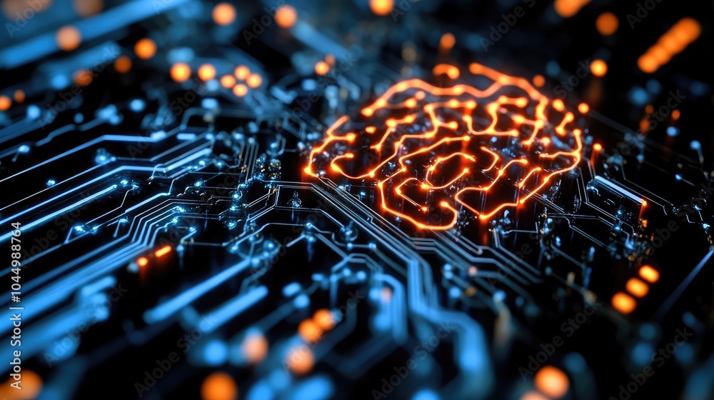 Poster neural circuit and cyber brain in a quantum computing system, ai technology and machine learning