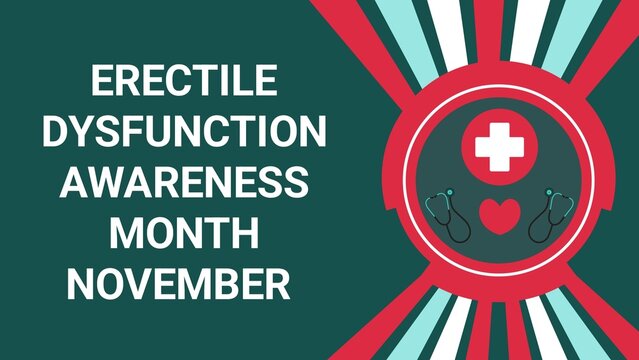 Erectile Dysfunction Awareness Month web banner design illustration 