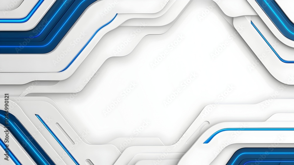 Aufkleber sleek and sophisticated futuristic background featuring overlapping 3d geometric shapes glowing blue