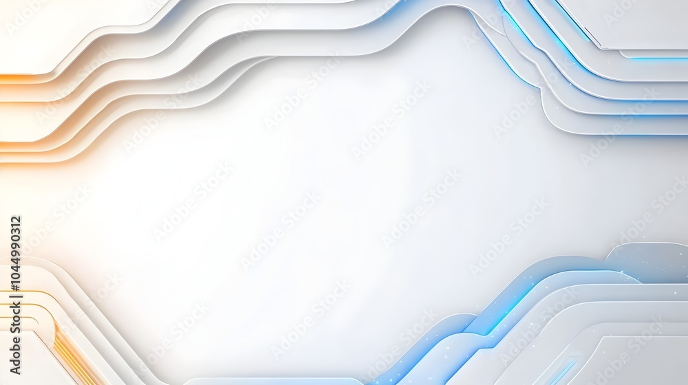 Aufkleber Futuristic background with soft blue gradients glowing accents and smooth geometric patterns creating a modern tech inspired design