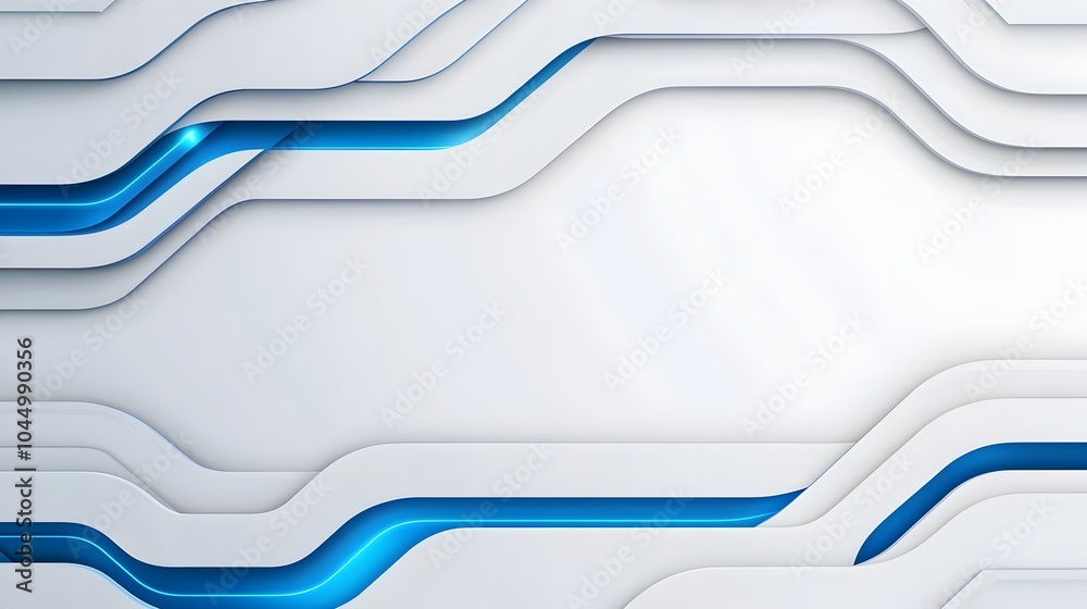 Leinwandbilder futuristic high tech background featuring a clean minimalist design with smooth blue and white curve