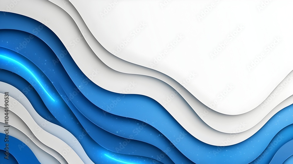 Aufkleber stunning abstract background with flowing geometric shapes soft blue gradients and glowing accents f