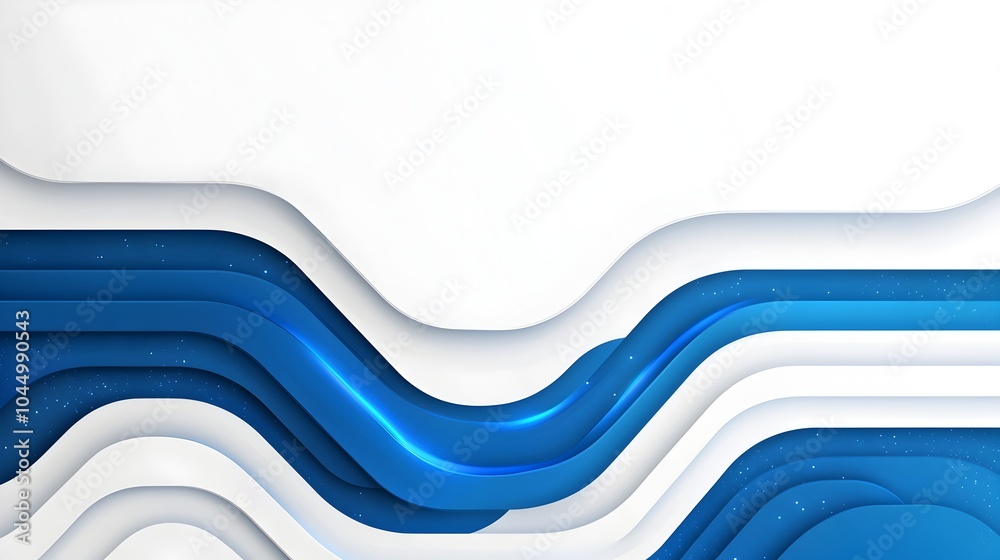 Poster Elegant abstract composition with flowing geometric shapes soft blue gradients and glowing accents for a sleek modern and futuristic look  Suitable for branding website design digital art