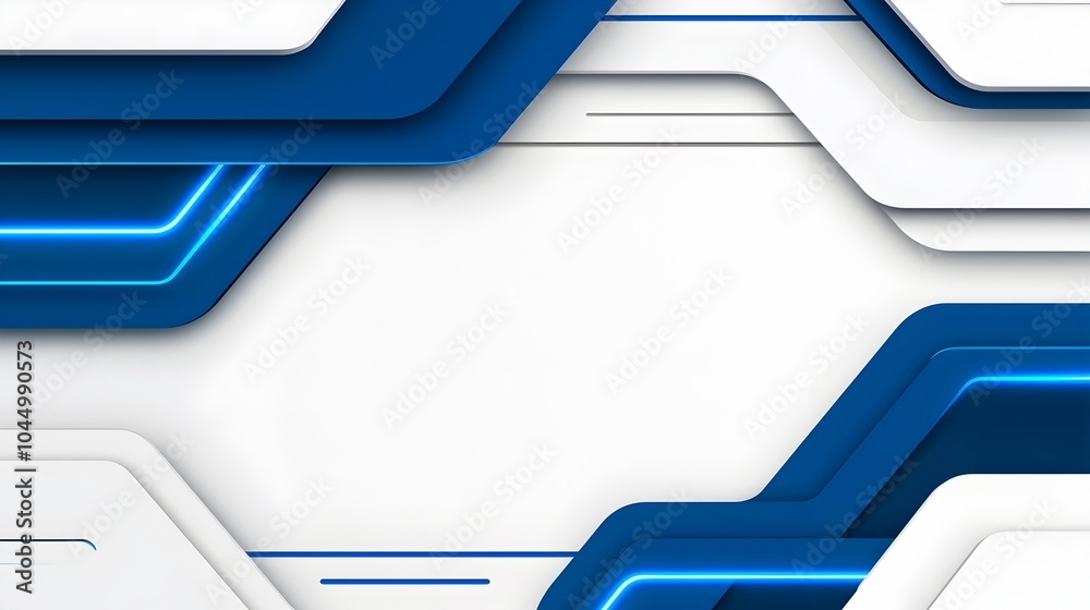 Poster Captivating high tech background featuring overlapping digital layers glowing blue lines and soft shadowed surfaces creating a visually stunning and futuristic aesthetic