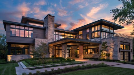 Fototapeta premium Modern Luxury Home Exterior