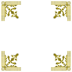 Gold Corner border frame with ornament