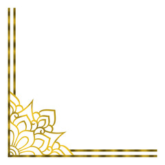 Obraz premium Gold Ornament Corner border frame illustration
