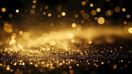 Golden Glitter Abstract Background